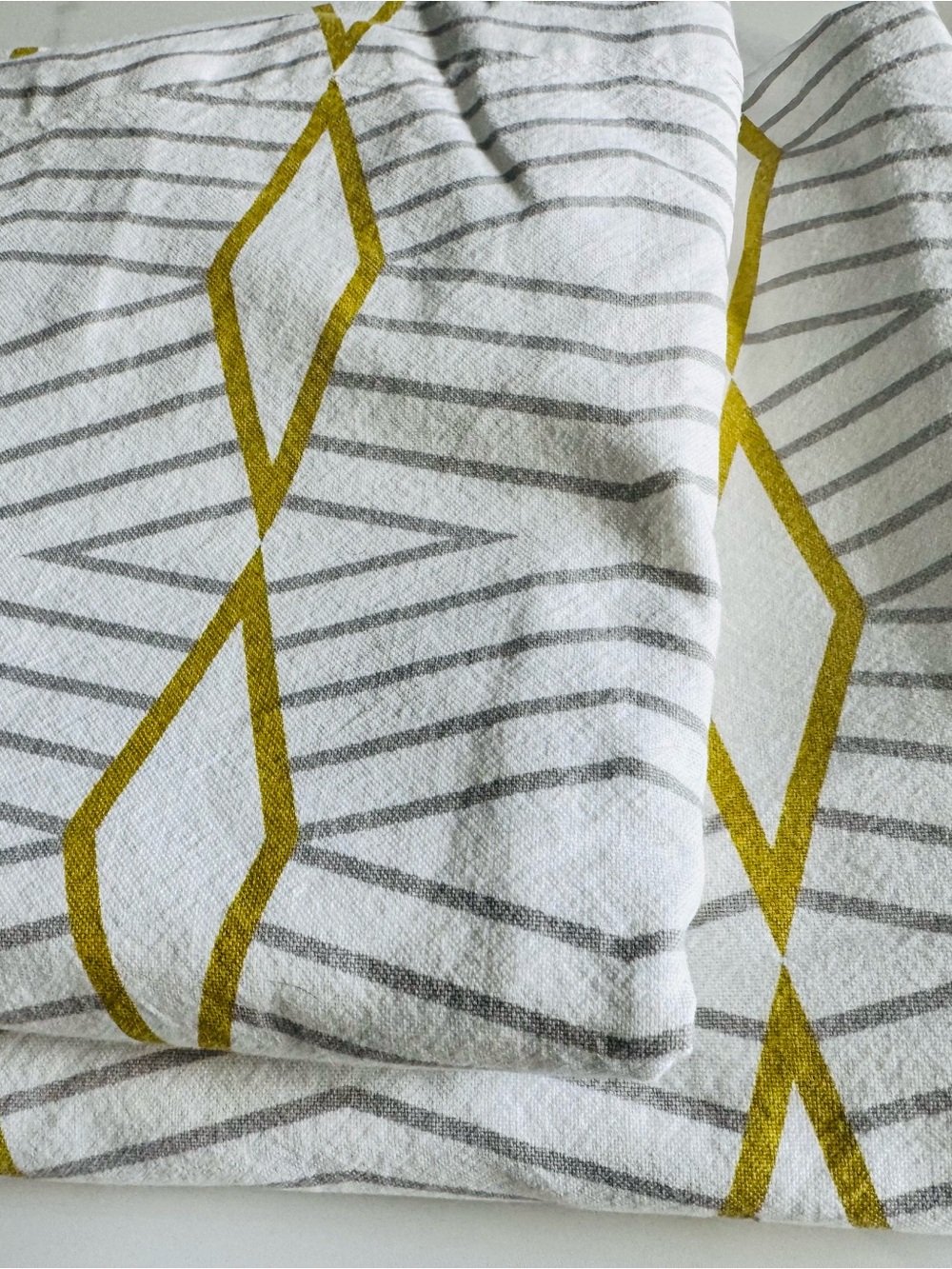 West Elm Cotton Canvas Zigzag Curtains Set of 2 Panels 48x96